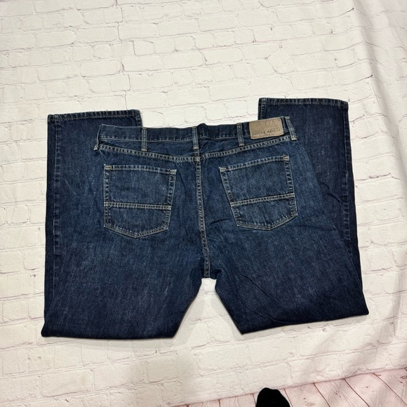Nautica jeans co Relaxed fit dark wash denim Men's Blue Jeans 40x32 Y2K vintage - Picture 8 of 15